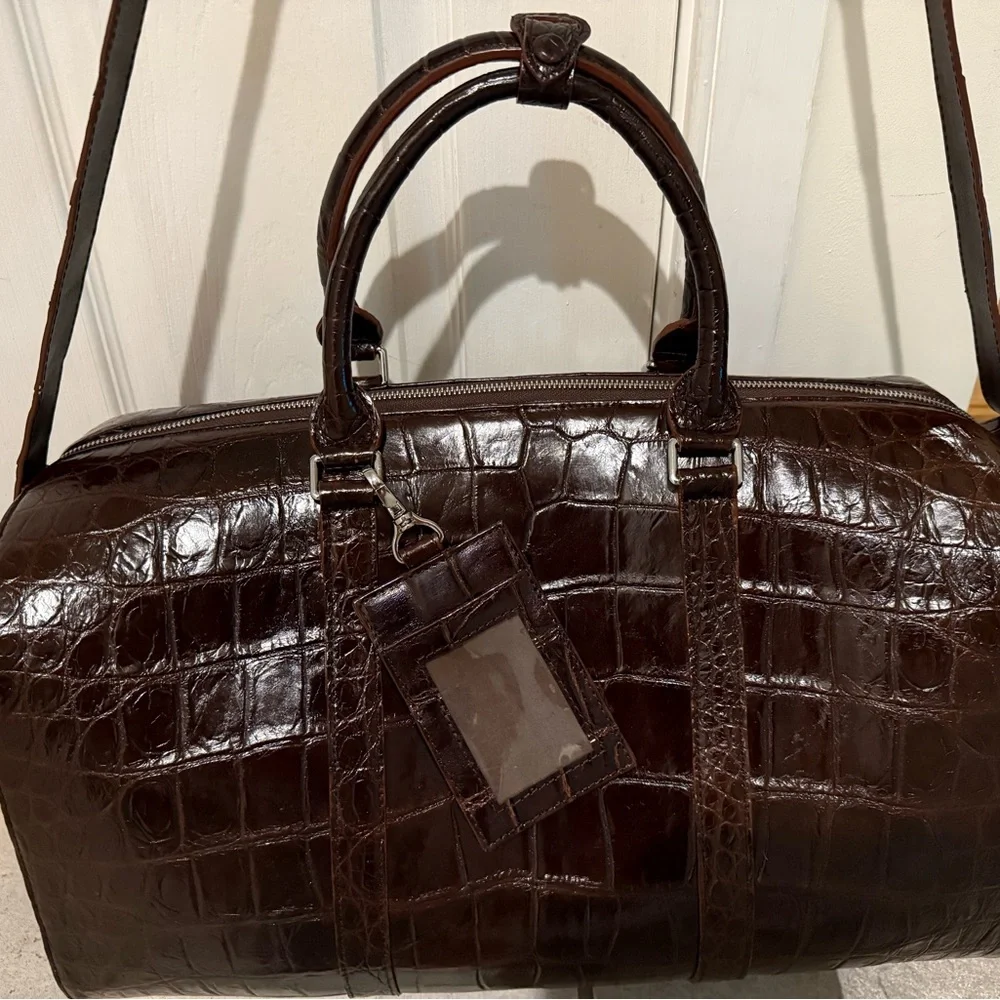 Reserved New UNISEX Genuine Alligator 🐊 Duffel Bag - Picture 9 of 10